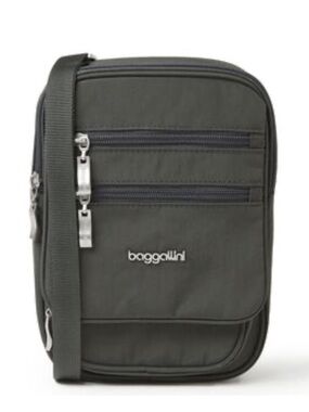 Baggallini RFID Journey Crossbody Bag in Charcoal Gray